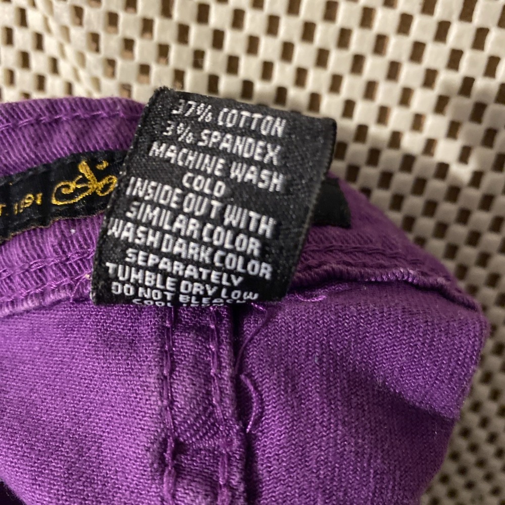 SOUTHPOLE JEAN SHORTS WOMENS SIZE 17 PURPLE Y2K 2000s - Picture 5 of 5